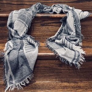 Madewell Geometric Wool Fringed Scarf